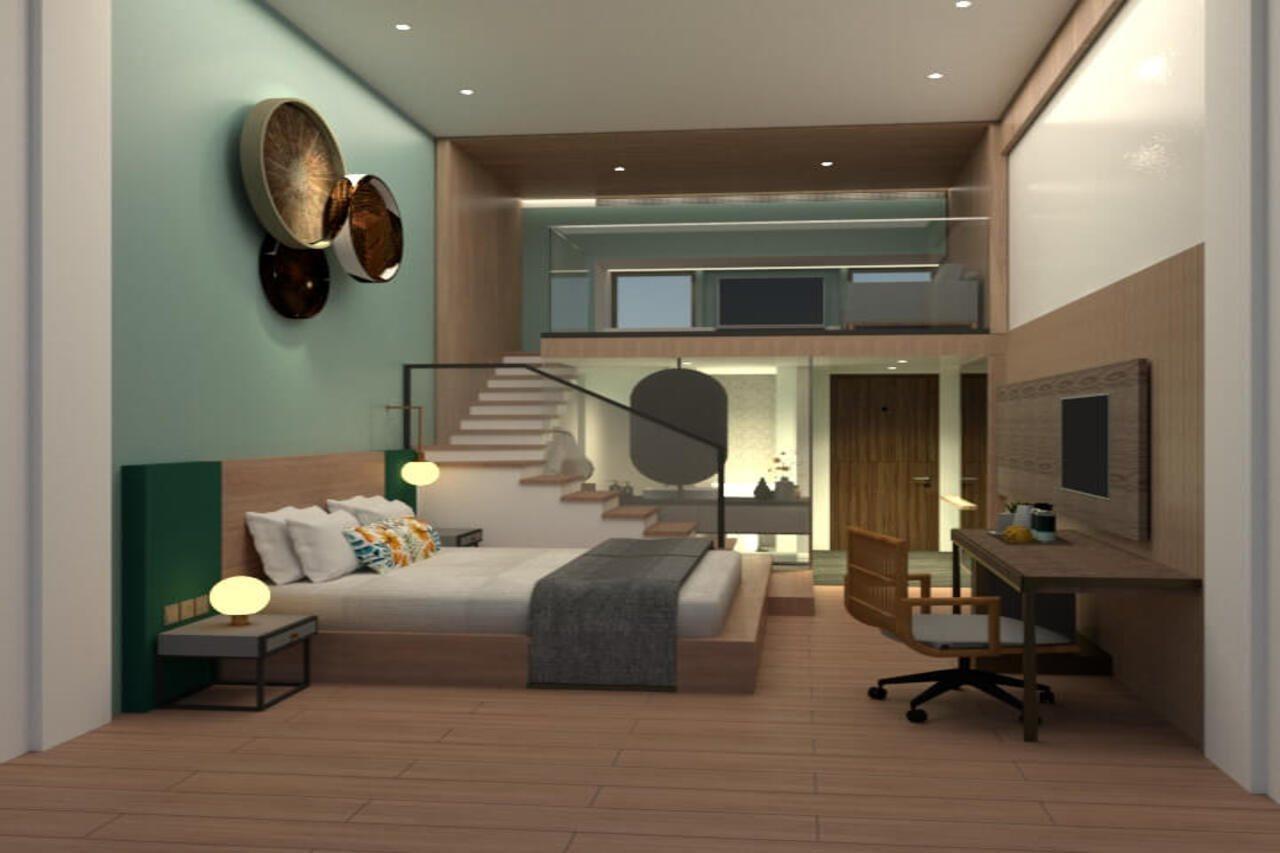 The Botanica Sanctuary Hotel Puncak Exterior photo 3D rendering of a hotel room