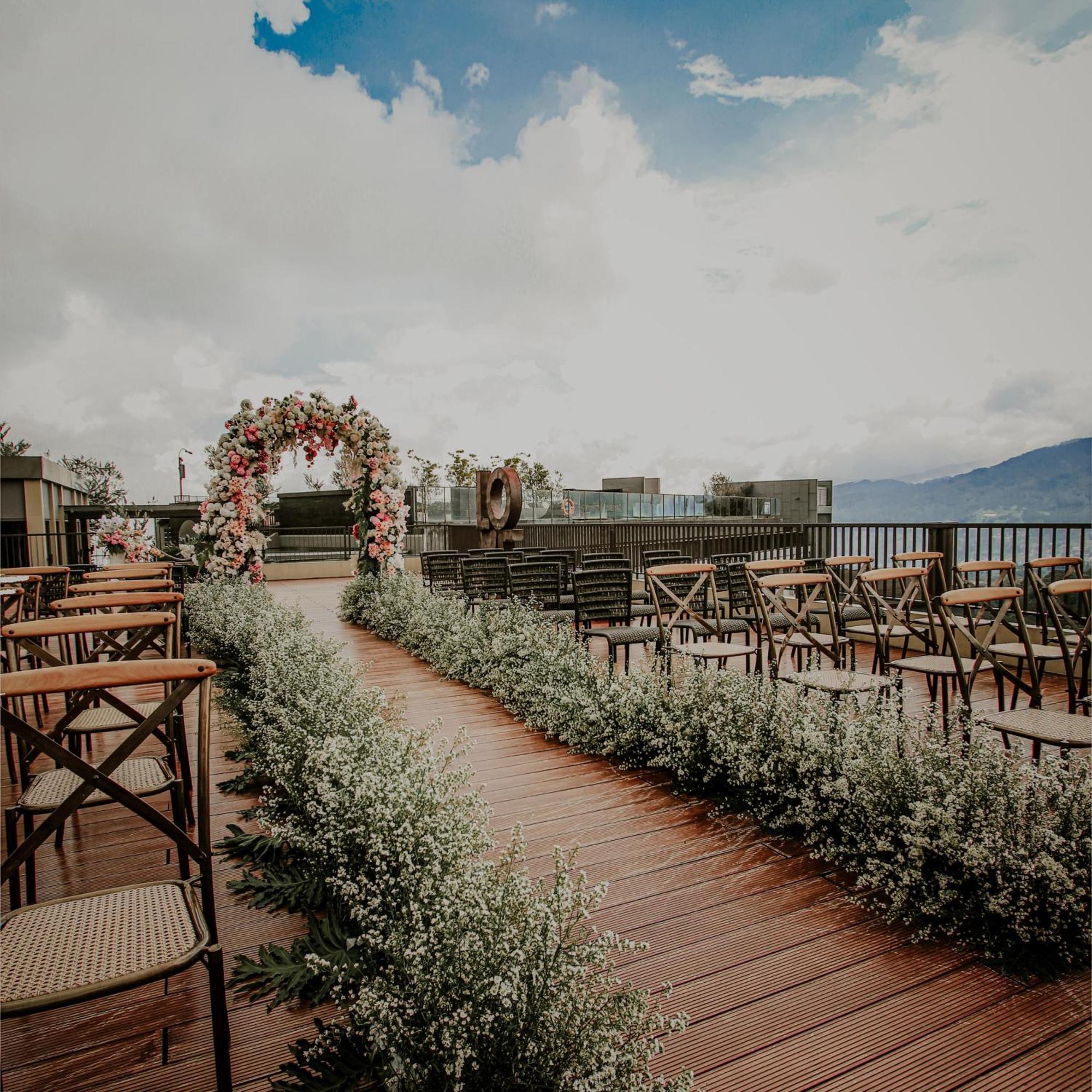 The Botanica Sanctuary Hotel Puncak Exterior photo The venue of the wedding